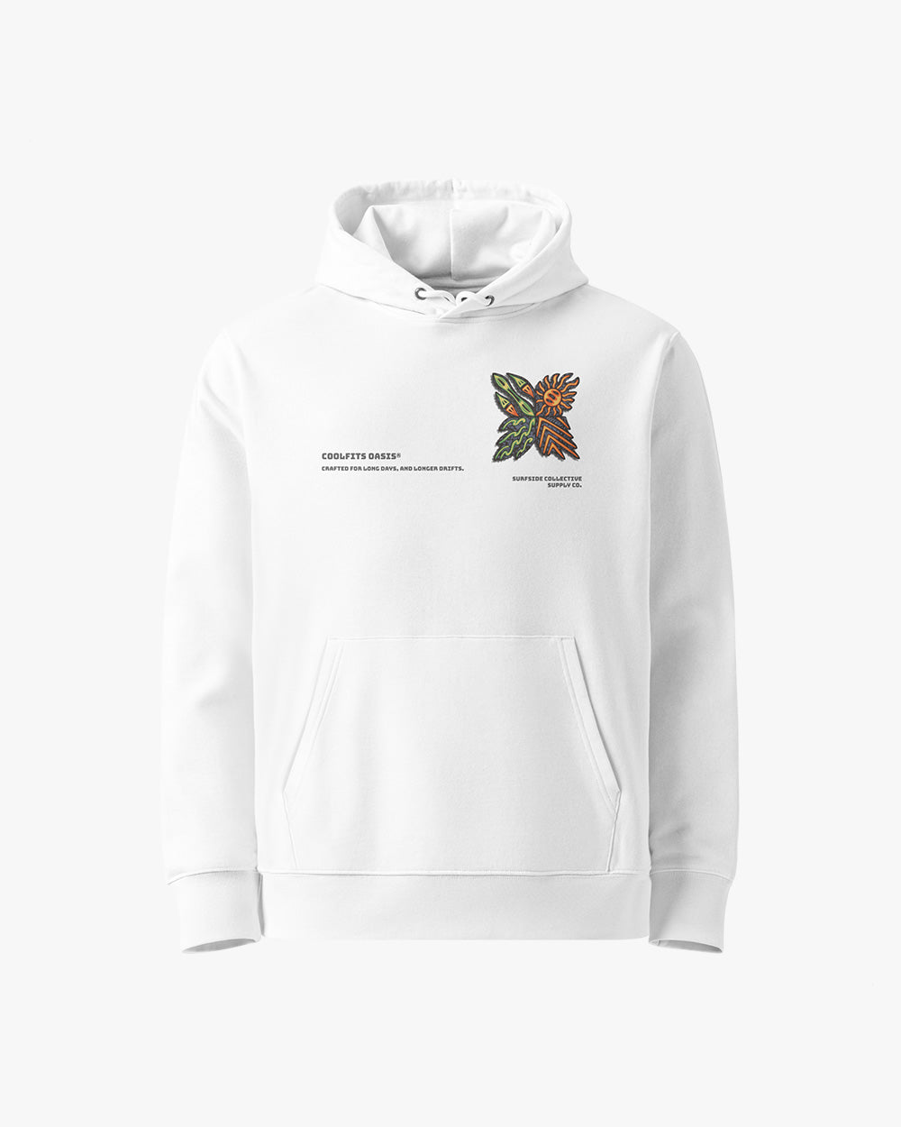 SURFER TRIBAL NATIVE - Sudadera unisex ecológica esencial - polvo del desierto, blanco