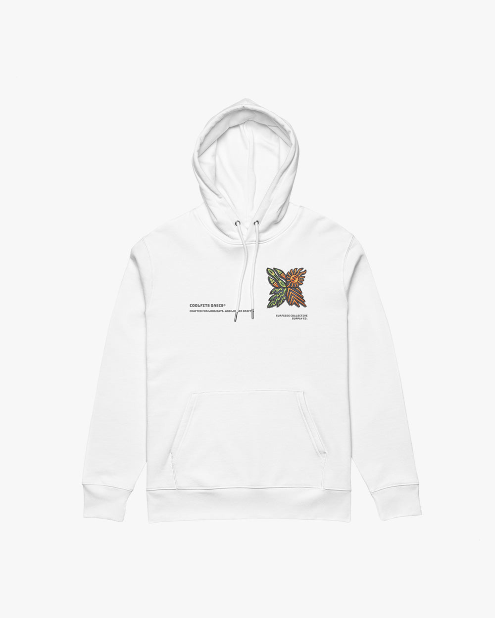 SURFER TRIBAL NATIVE - Sudadera unisex ecológica esencial - polvo del desierto, blanco