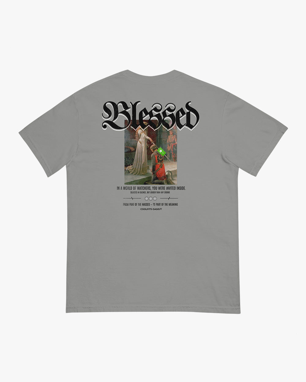 BLESSED  - Unisex garment-dyed heavyweight t-shirt - cement grey