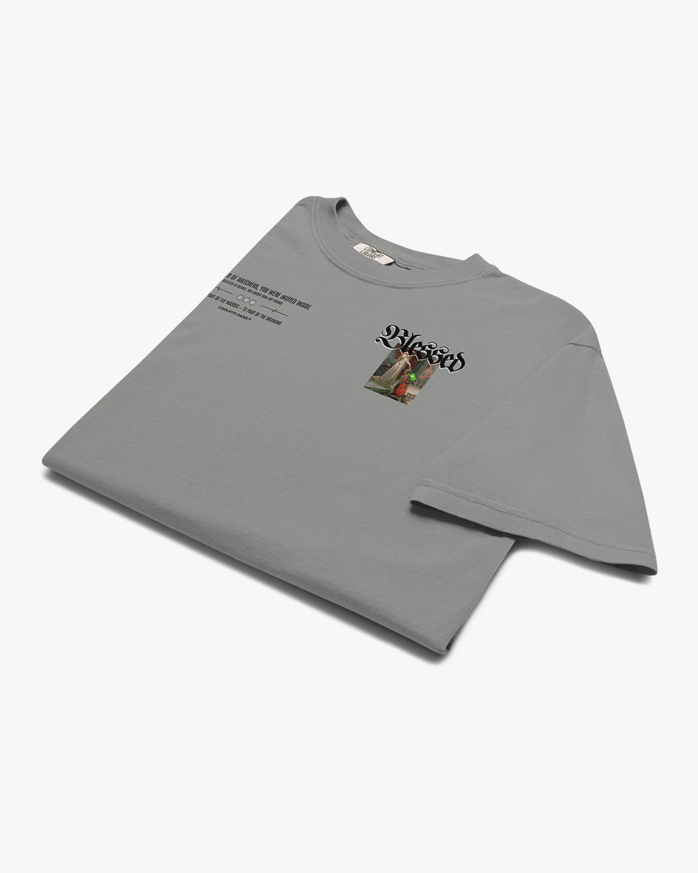 BLESSED  - Unisex garment-dyed heavyweight t-shirt - cement grey