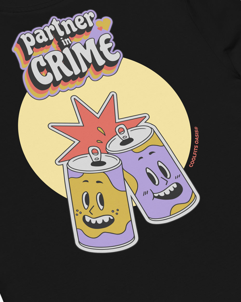 PARTNER IN CRIME - Unisex organic cotton t-shirt - black