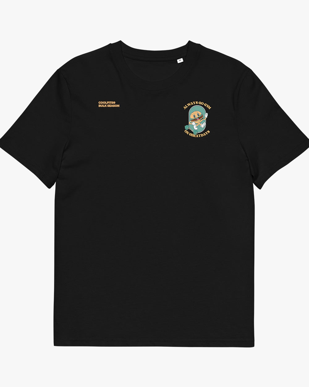 Always go gym on cheat days - BURGER - Unisex organic cotton t-shirt - black