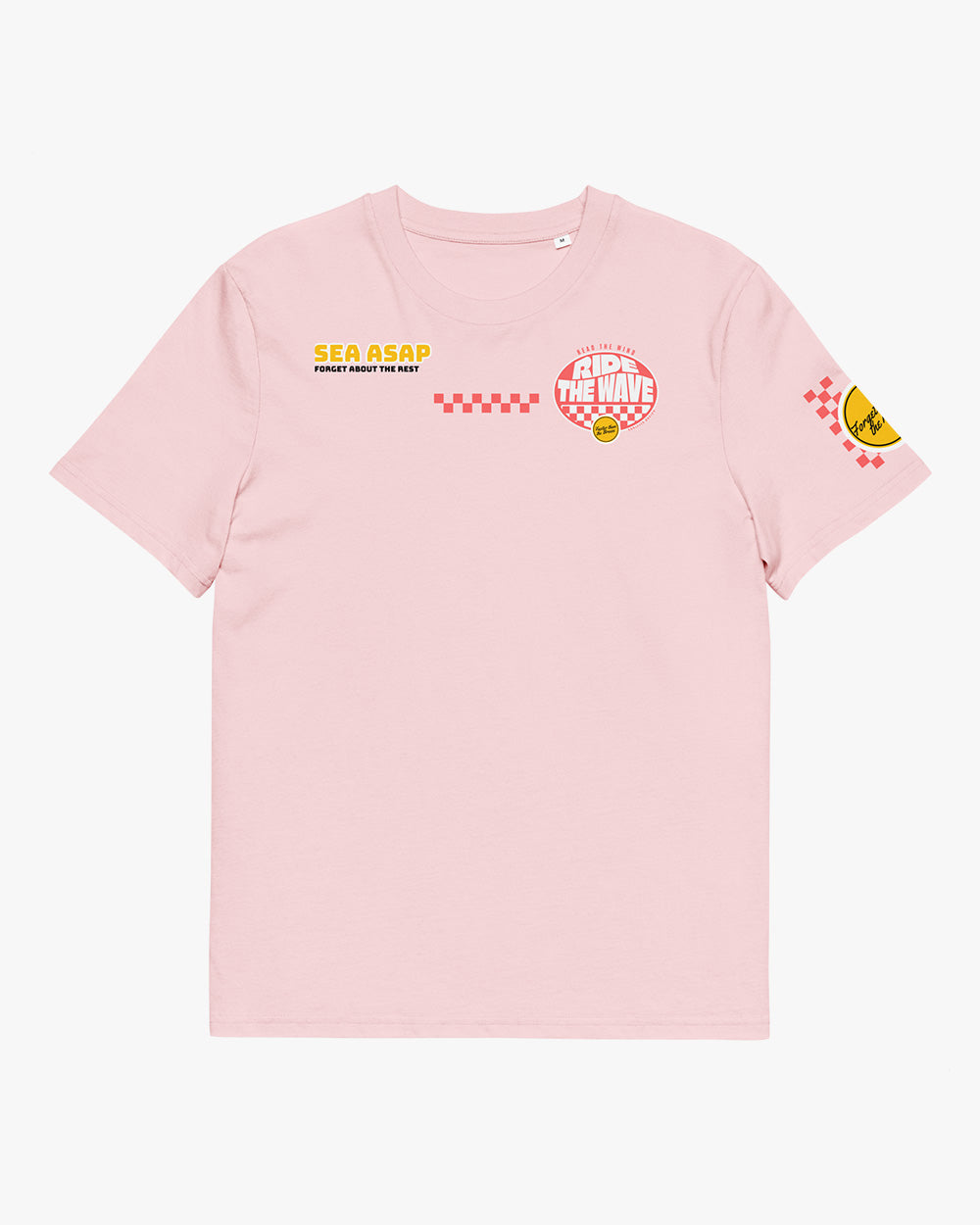 RIDE THE WAVE - Unisex organic cotton t-shirt -  cotton pink
