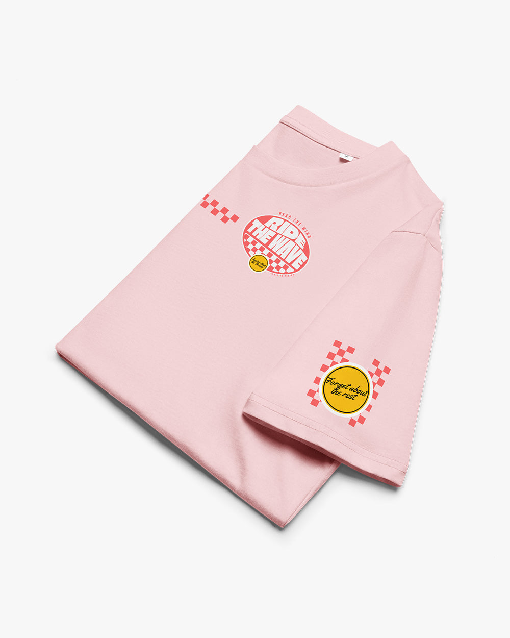 RIDE THE WAVE - Unisex organic cotton t-shirt -  cotton pink