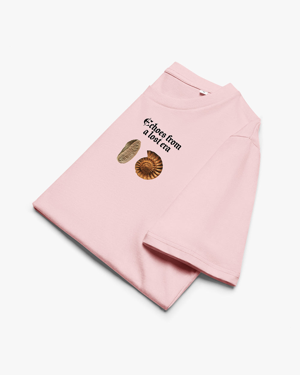 ECHOES FROM A LOST ERA - Unisex organic cotton t-shirt. white, cotton pink
