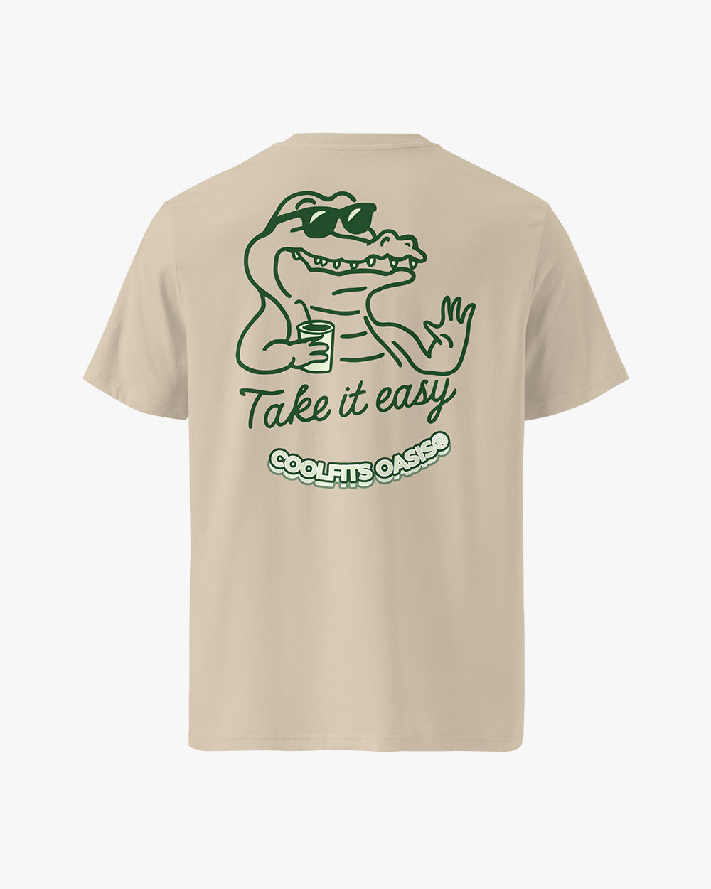 SEE YOU LATER ALLIGATOR - TAKE IT EASY - Unisex organic cotton t-shirt - desert dust