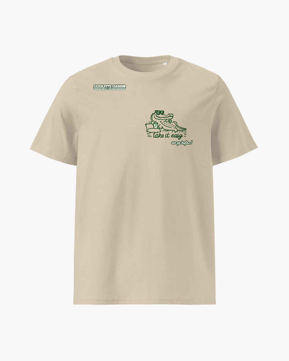 SEE YOU LATER ALLIGATOR - TAKE IT EASY - Unisex organic cotton t-shirt - desert dust