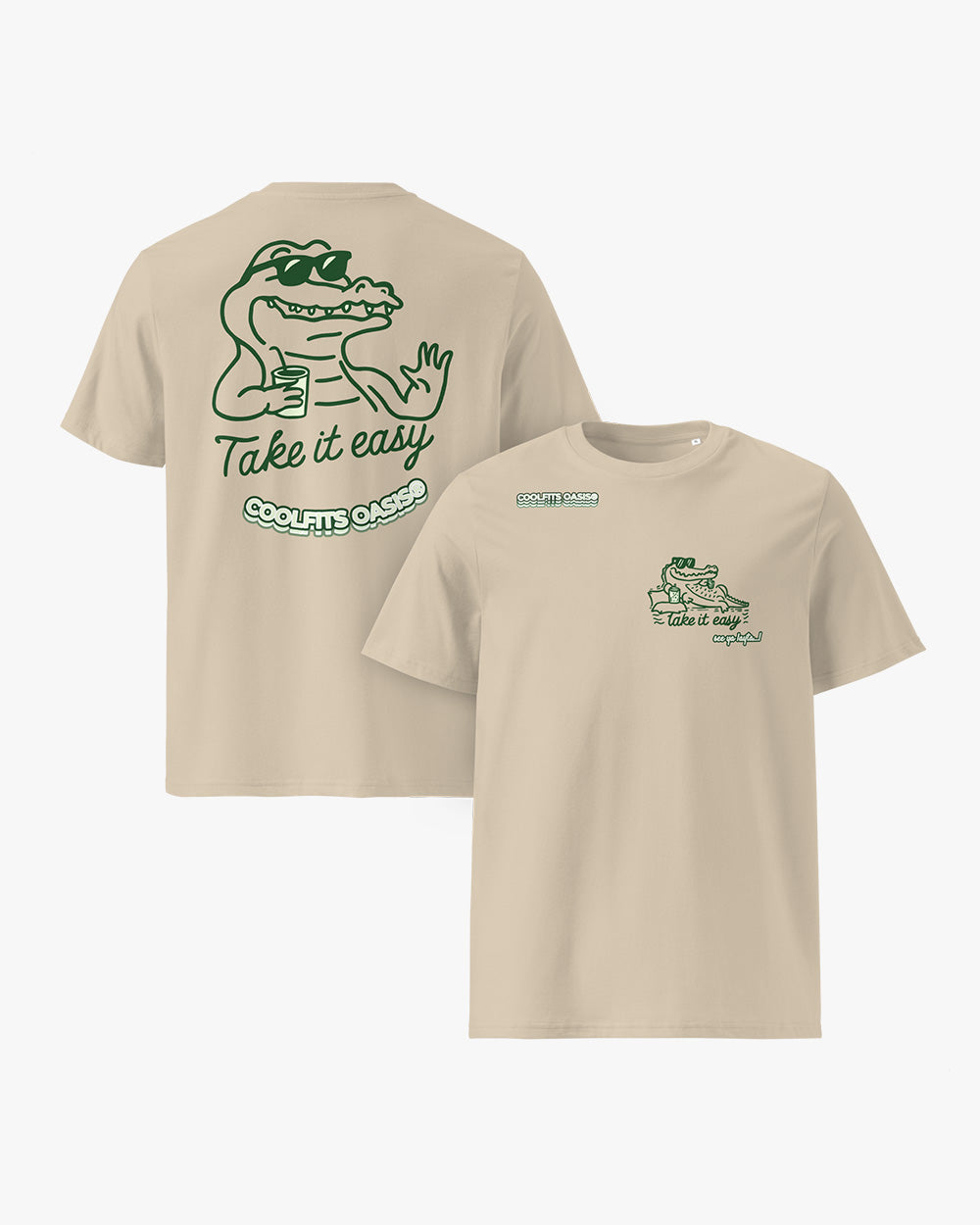 SEE YOU LATER ALLIGATOR - TAKE IT EASY - Unisex organic cotton t-shirt - desert dust
