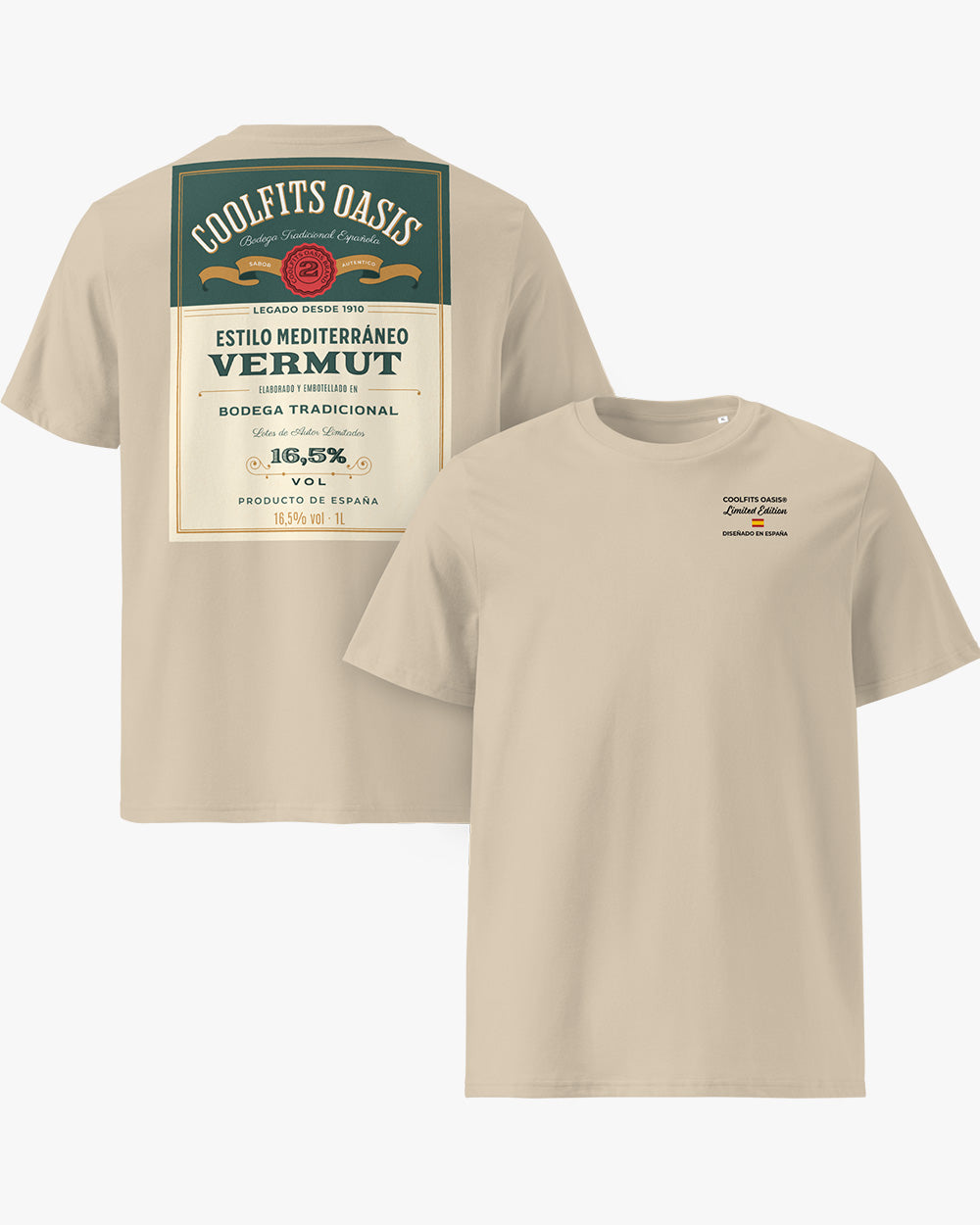 VERMUT DE ESPAÑA - Unisex organic cotton t-shirt- desert dust