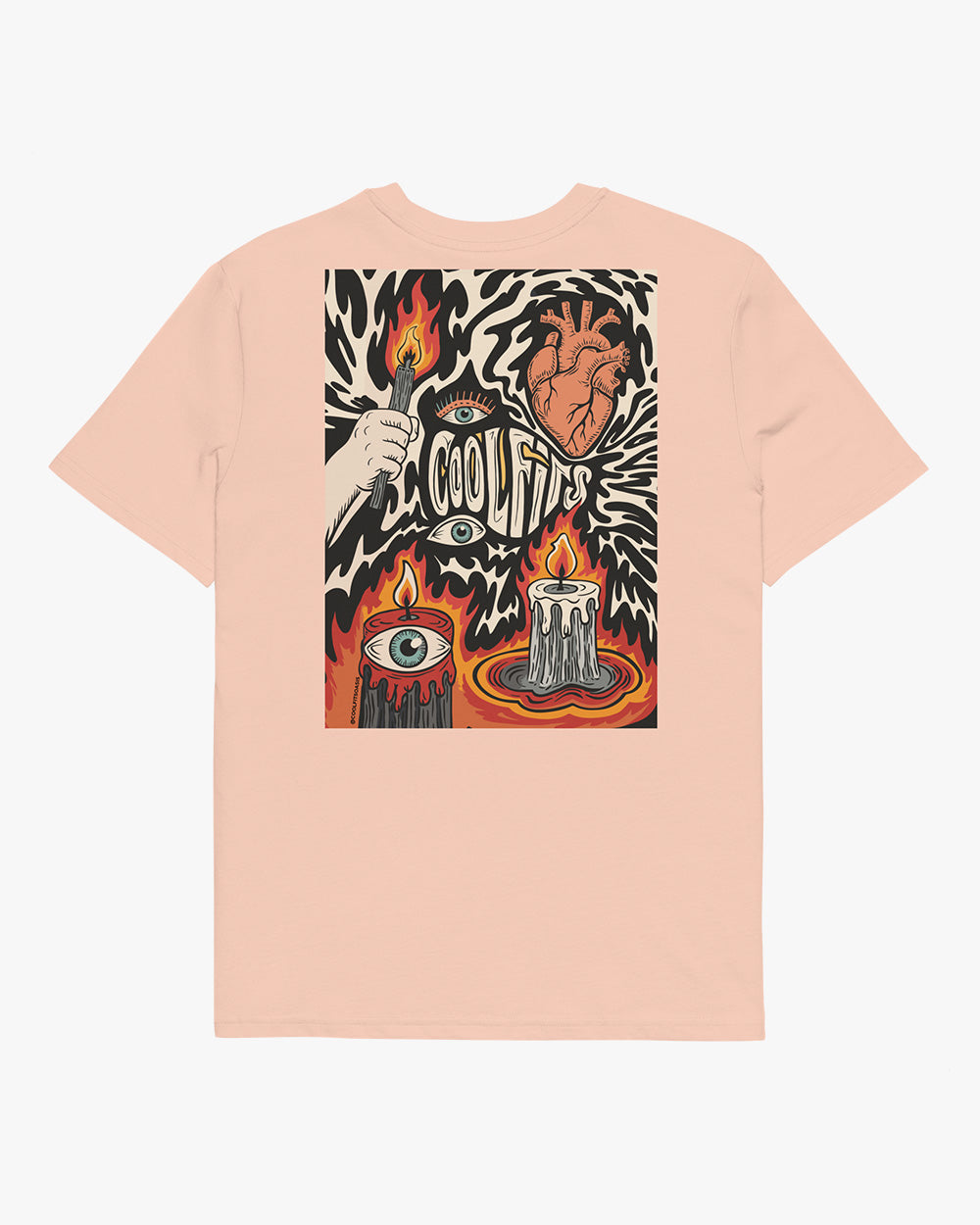 ENTER THE CAVE - Unisex organic cotton t-shirt - peach