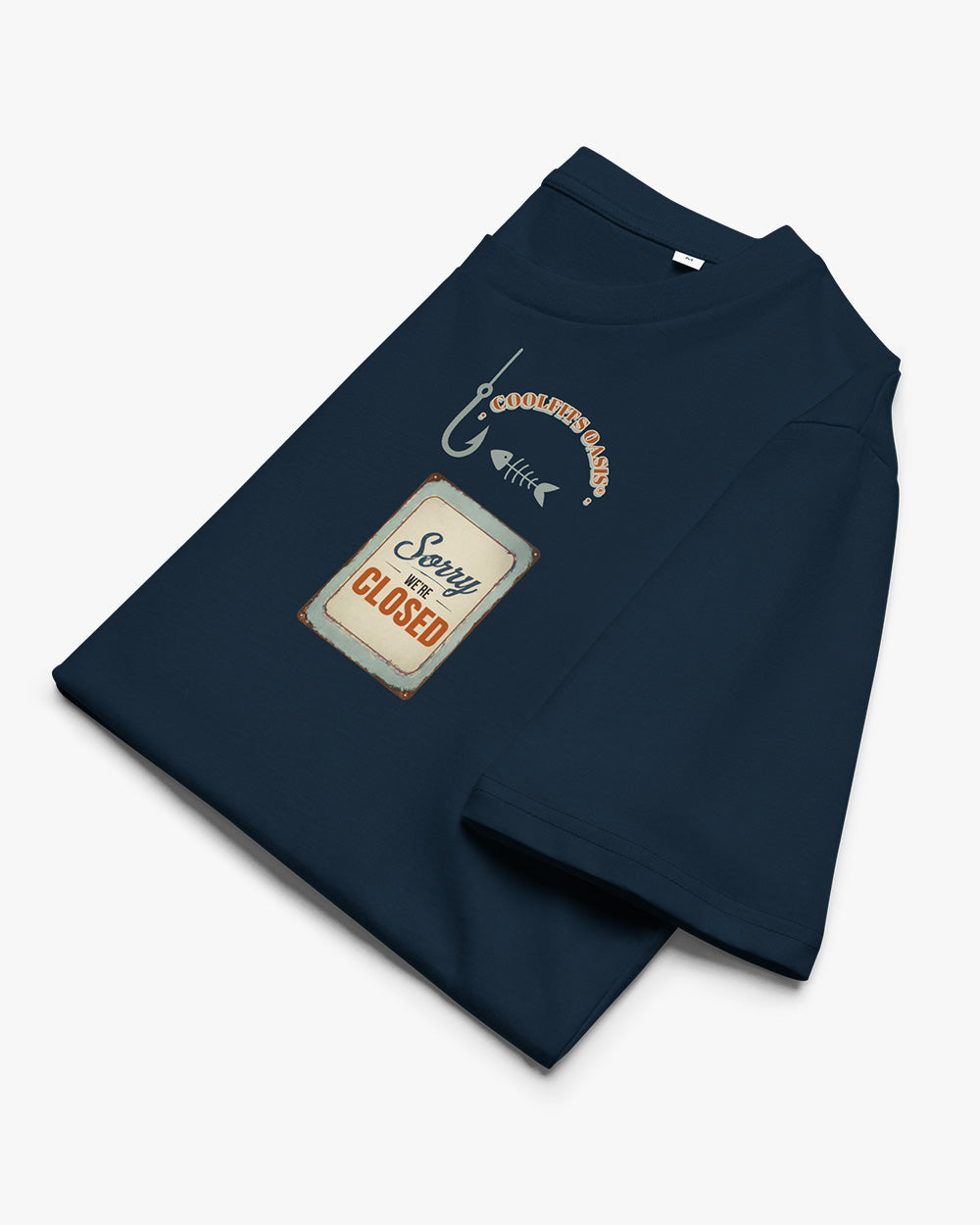 THE KITCHEN IS CLOSED - Fisher Unisex organic cotton t-shirt , navy