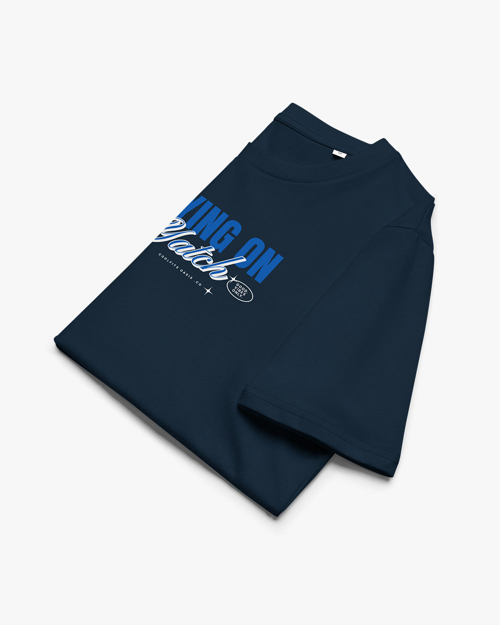 NO CRYING ON THE YATCH - Unisex organic cotton t-shirt - navy blue