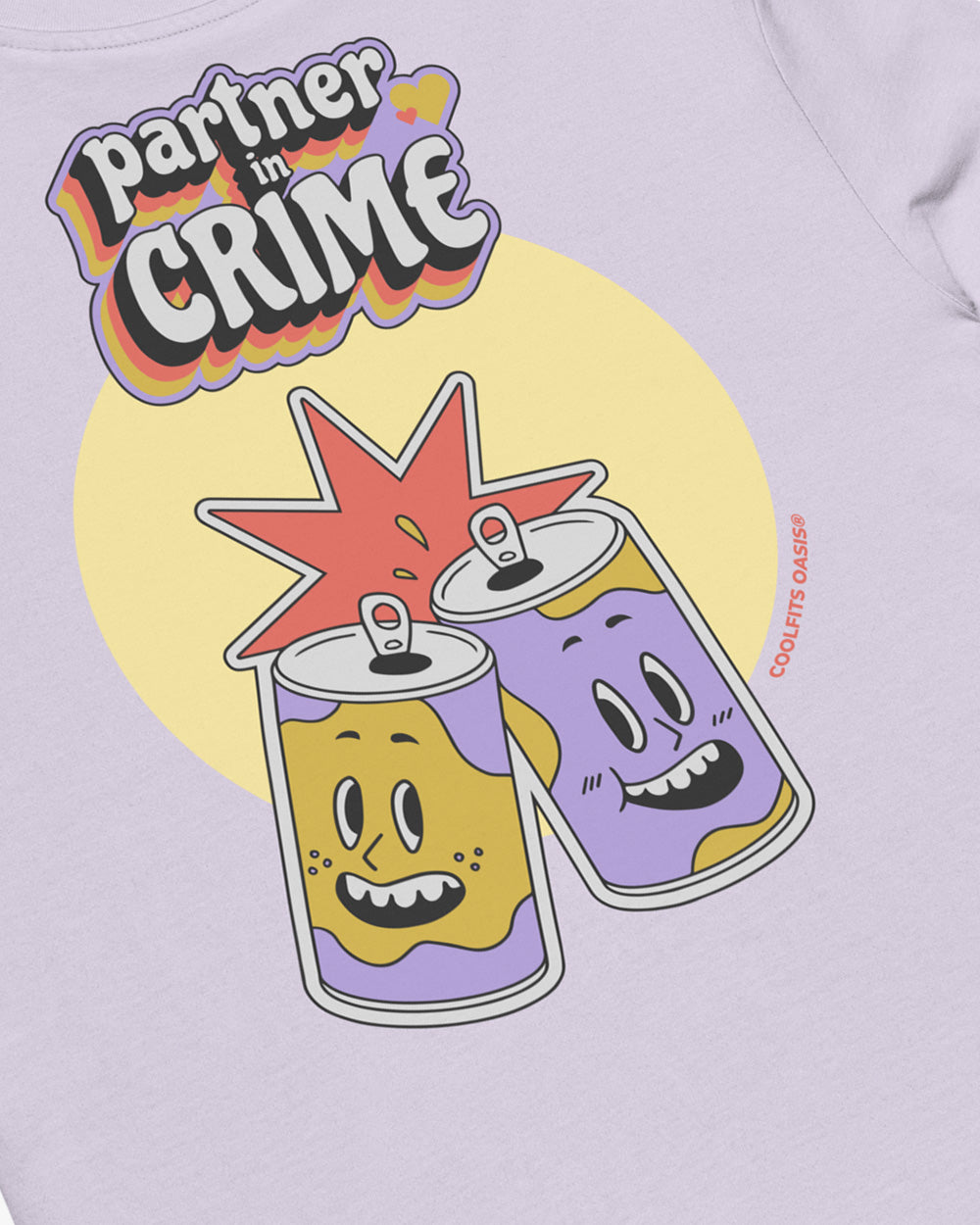 PARTNER IN CRIME - Unisex organic cotton t-shirt - lavender