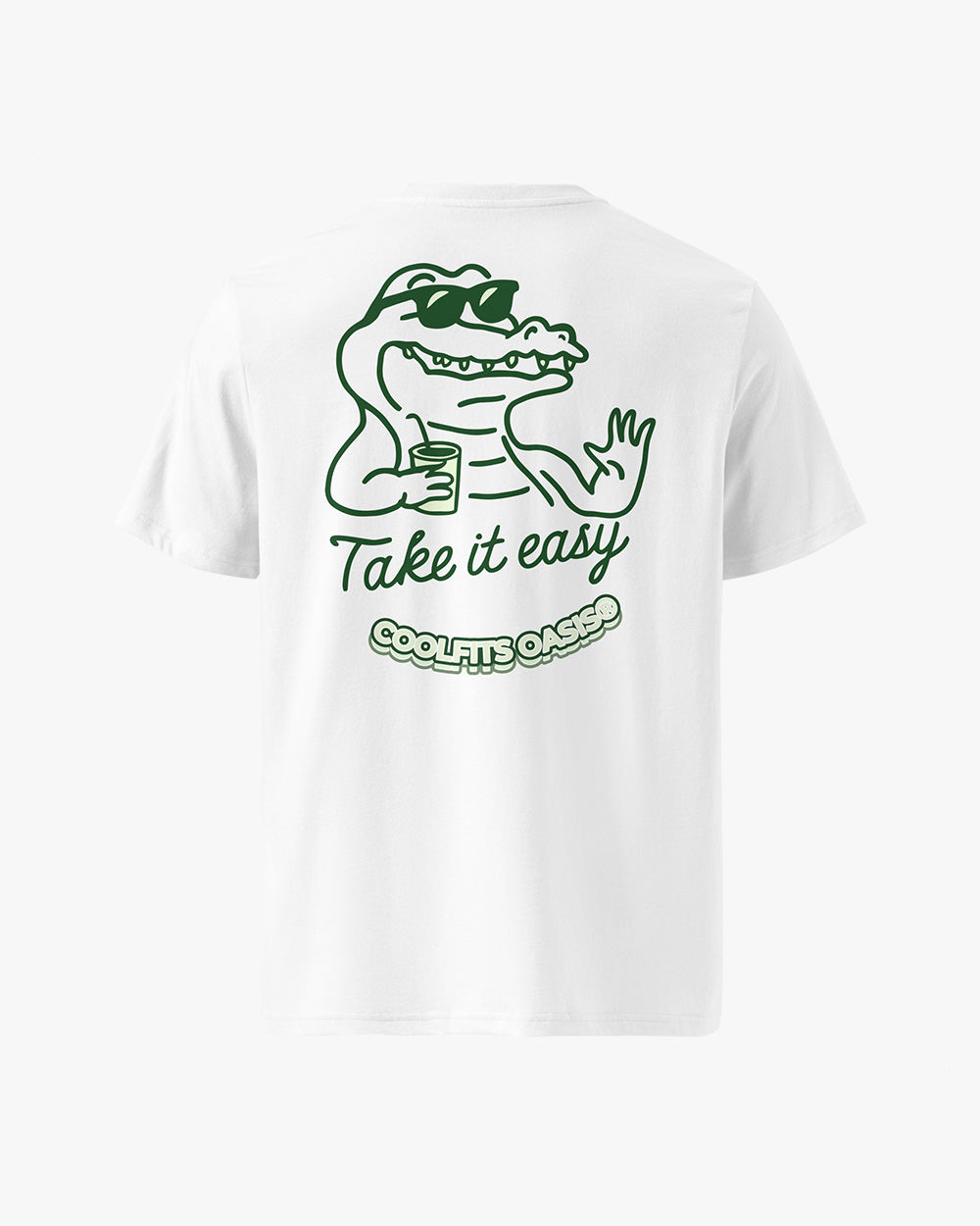 SEE YOU LATER ALLIGATOR - TAKE IT EASY - Unisex organic cotton t-shirt - white