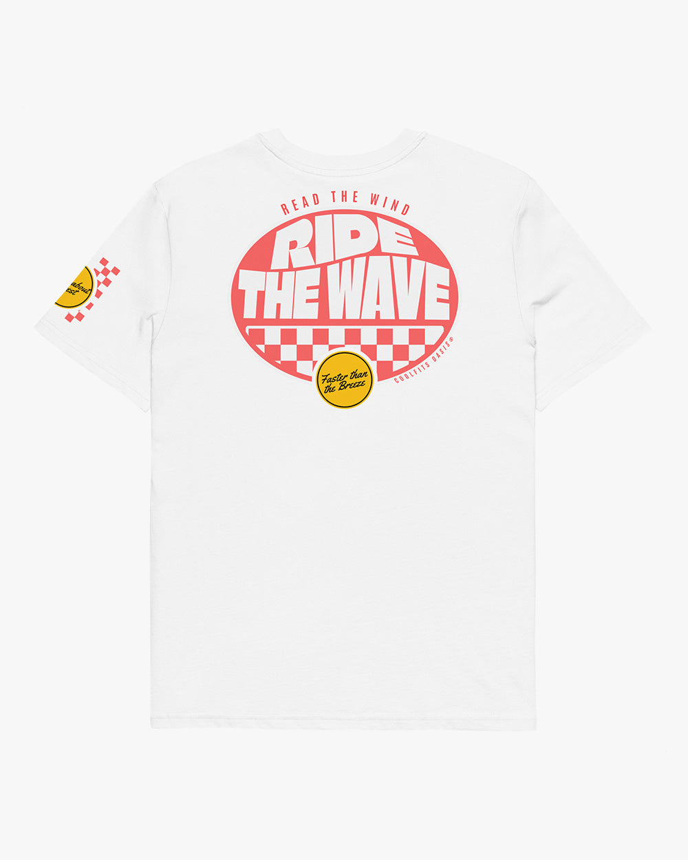 RIDE THE WAVE - Unisex organic cotton t-shirt -  white