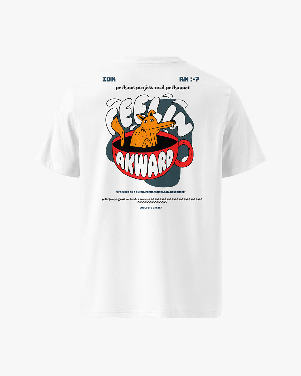 FEELIING AKWARD - Unisex organic cotton t-shirt - white
