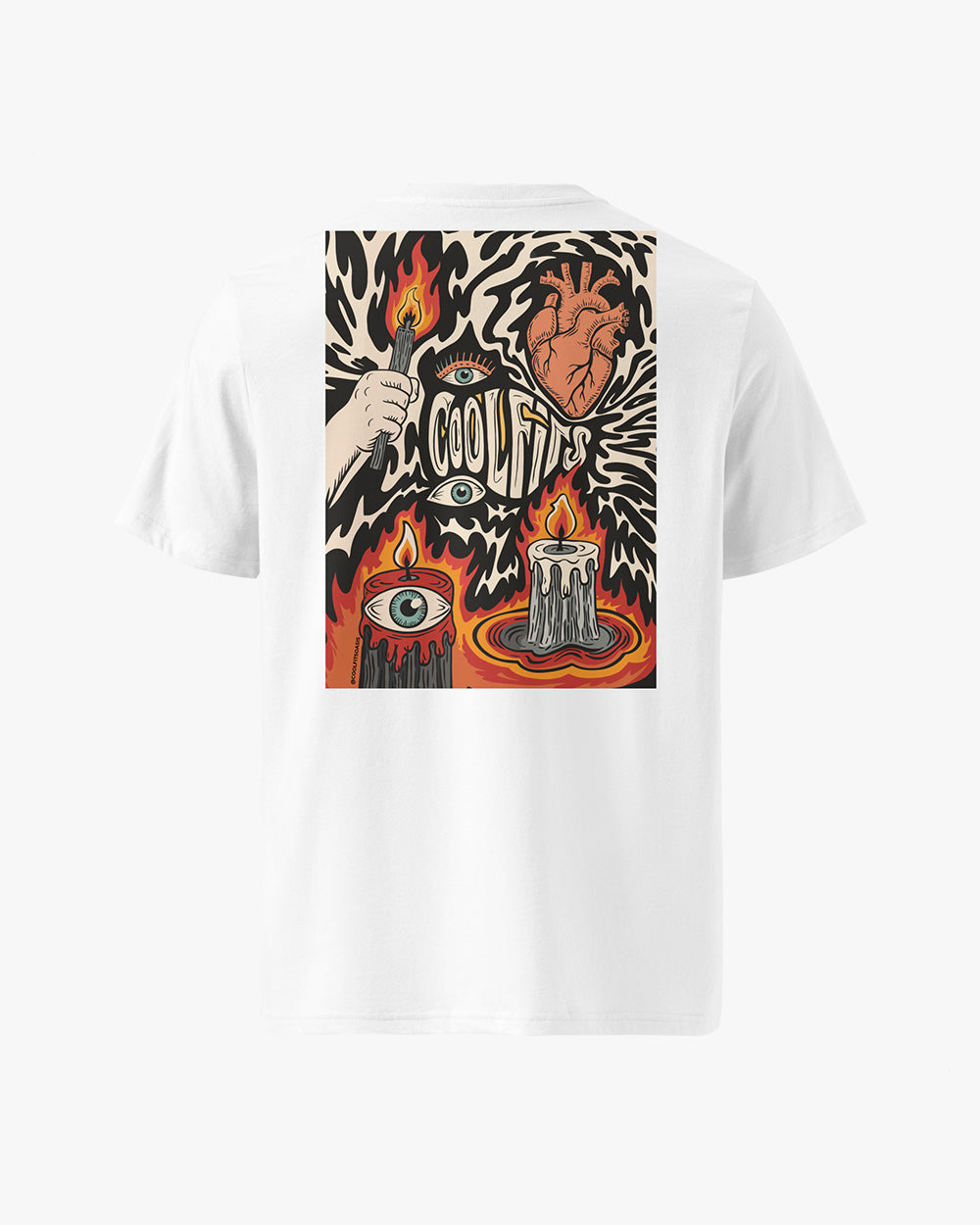 ENTER THE CAVE - Unisex organic cotton t-shirt - white