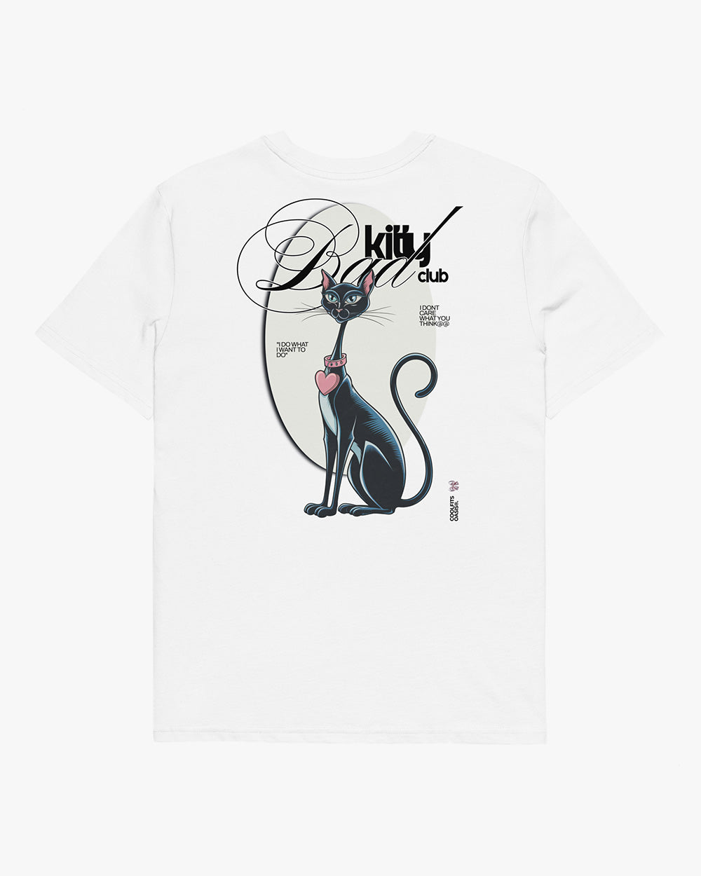 BAD KITTY CLUB - Unisex organic cotton t-shirt - white