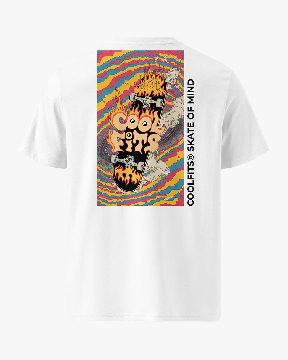 COOLFITS SKATE OF MIND - Unisex organic cotton t-shirt - white
