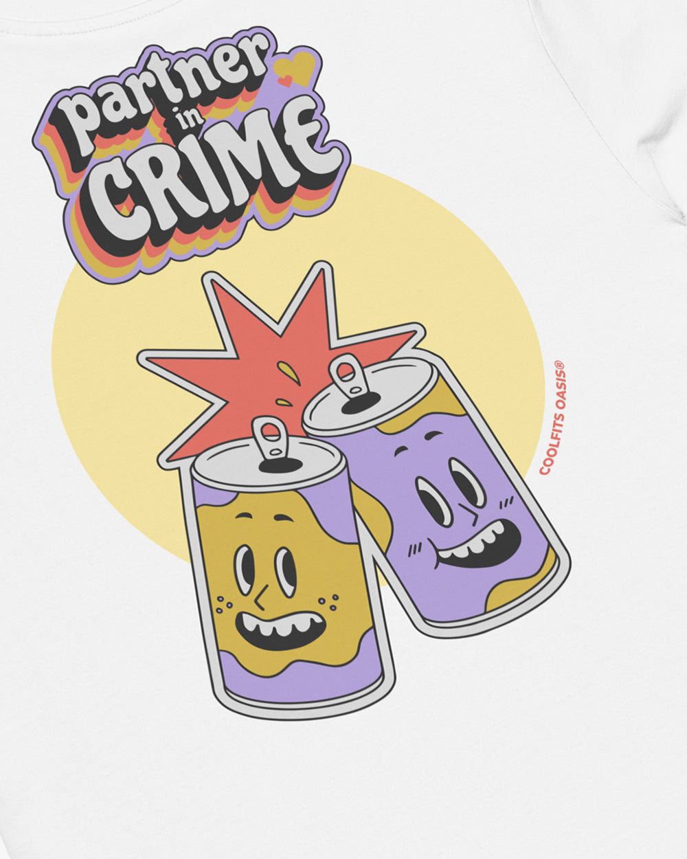 PARTNER IN CRIME - Unisex organic cotton t-shirt - white
