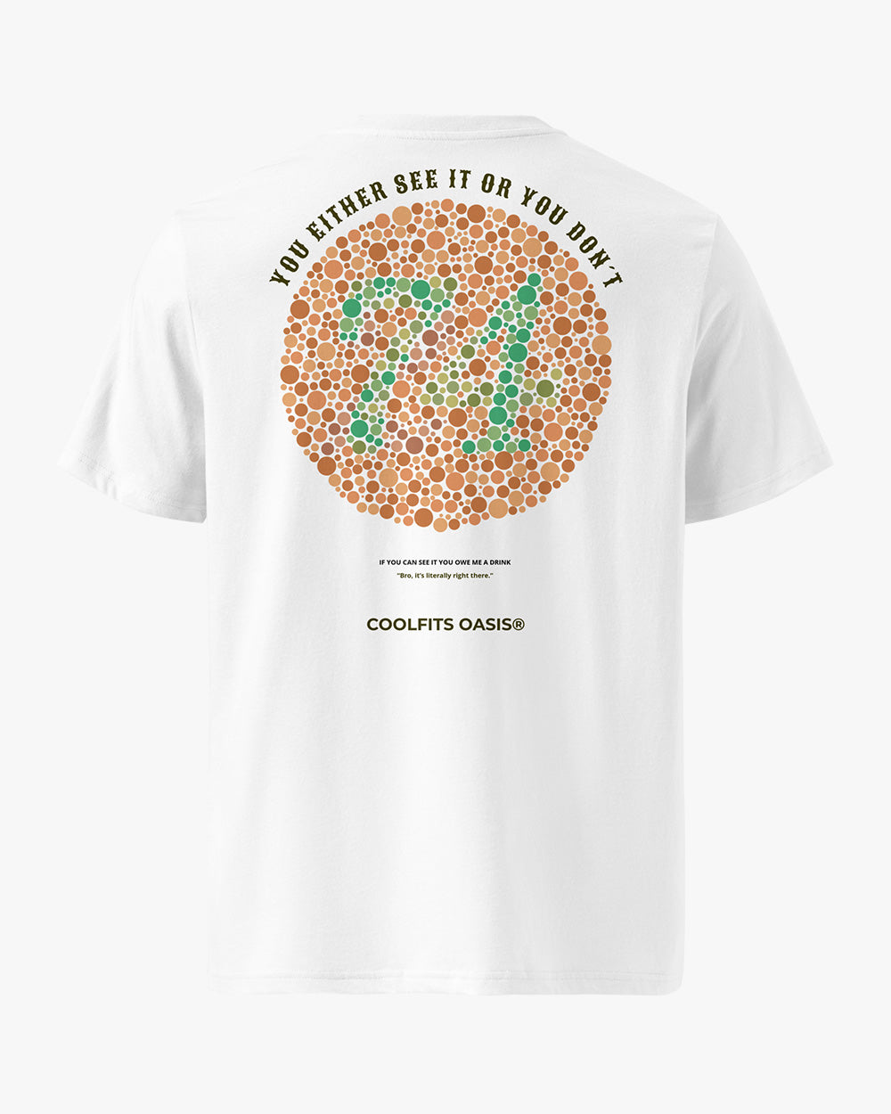 DALTONISM TEST - Unisex organic cotton t-shirt - White