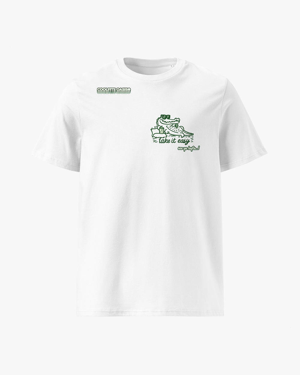 SEE YOU LATER ALLIGATOR - TAKE IT EASY - Unisex organic cotton t-shirt - white