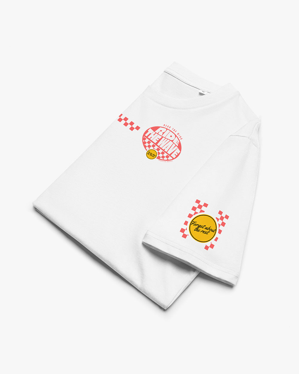 RIDE THE WAVE - Unisex organic cotton t-shirt -  white