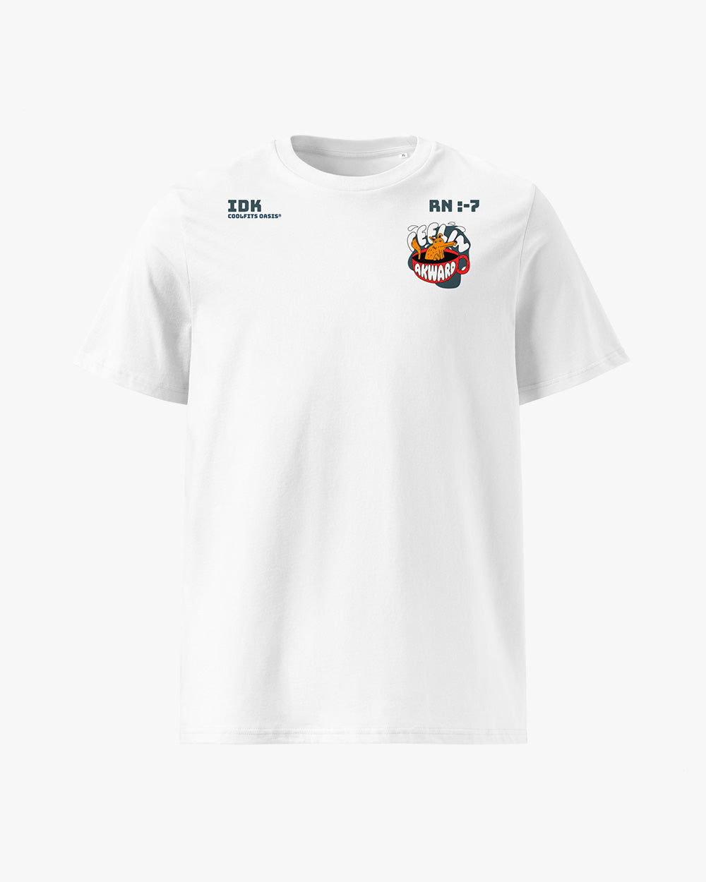 FEELIING AKWARD - Unisex organic cotton t-shirt - white