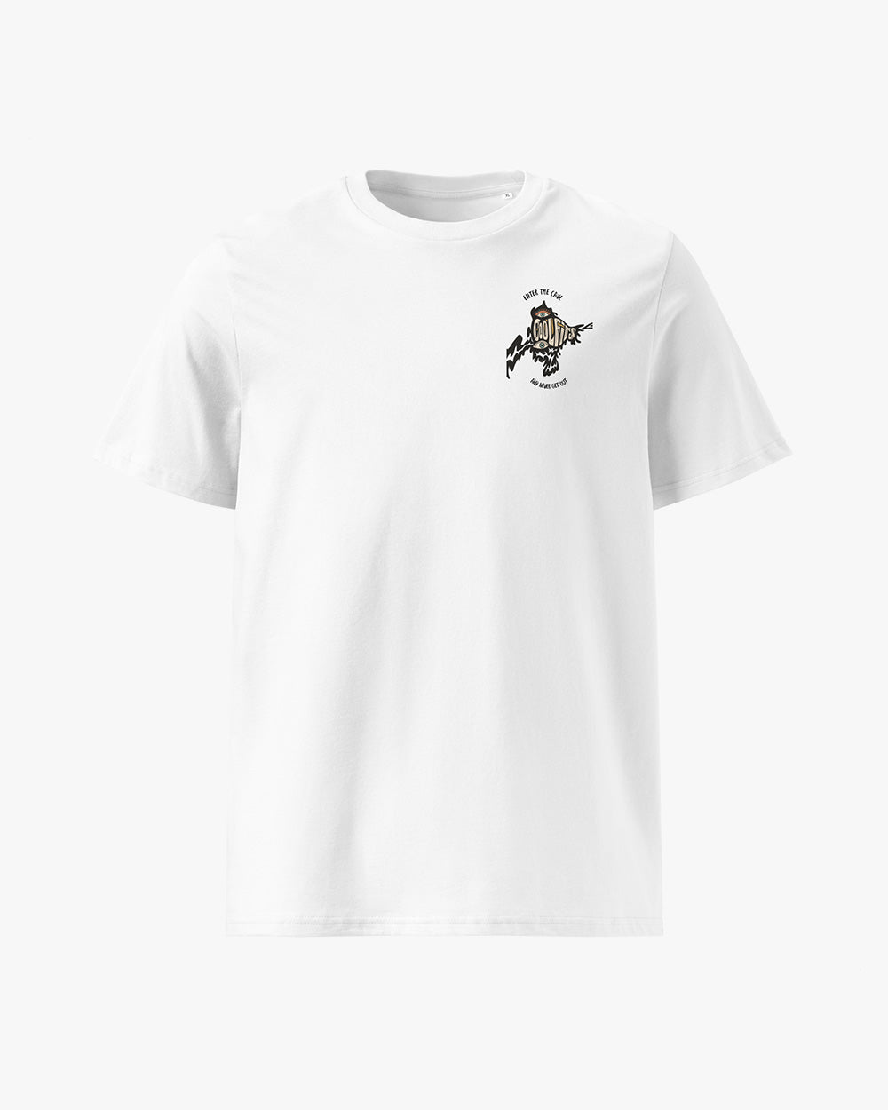 ENTER THE CAVE - Unisex organic cotton t-shirt - white