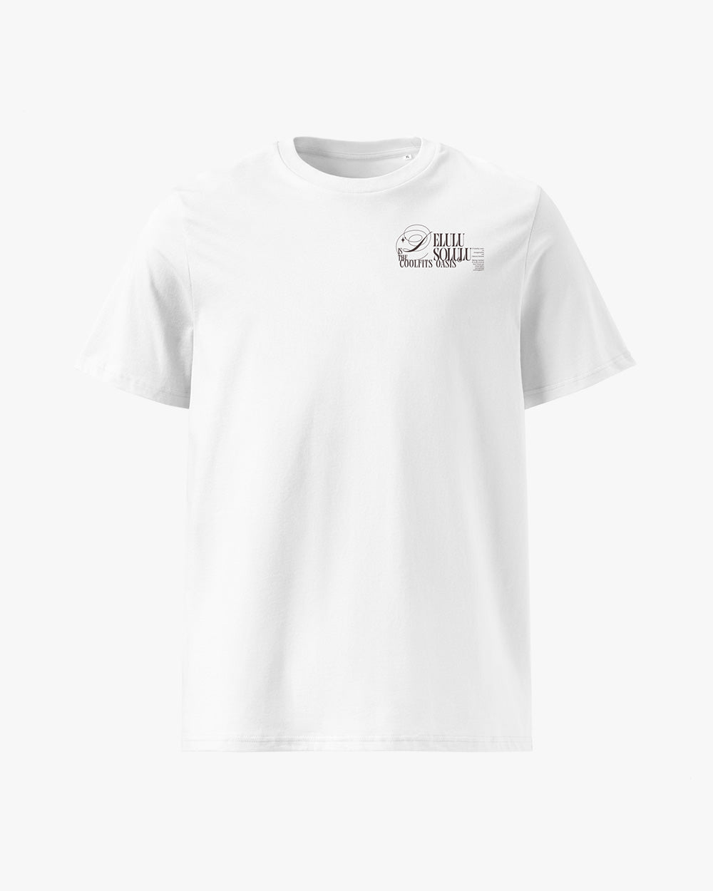 DELULU IS THE SOLULU, GLASS GRENADE - Unisex organic cotton t-shirt - white