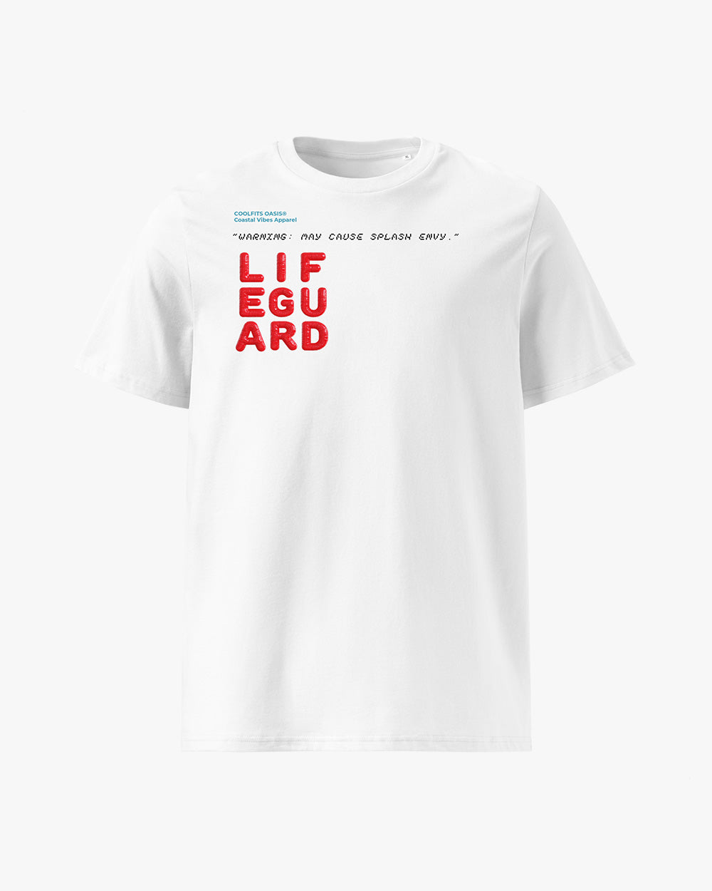 LIFEGUARD POOL PARTY - Unisex organic cotton t-shirt - white