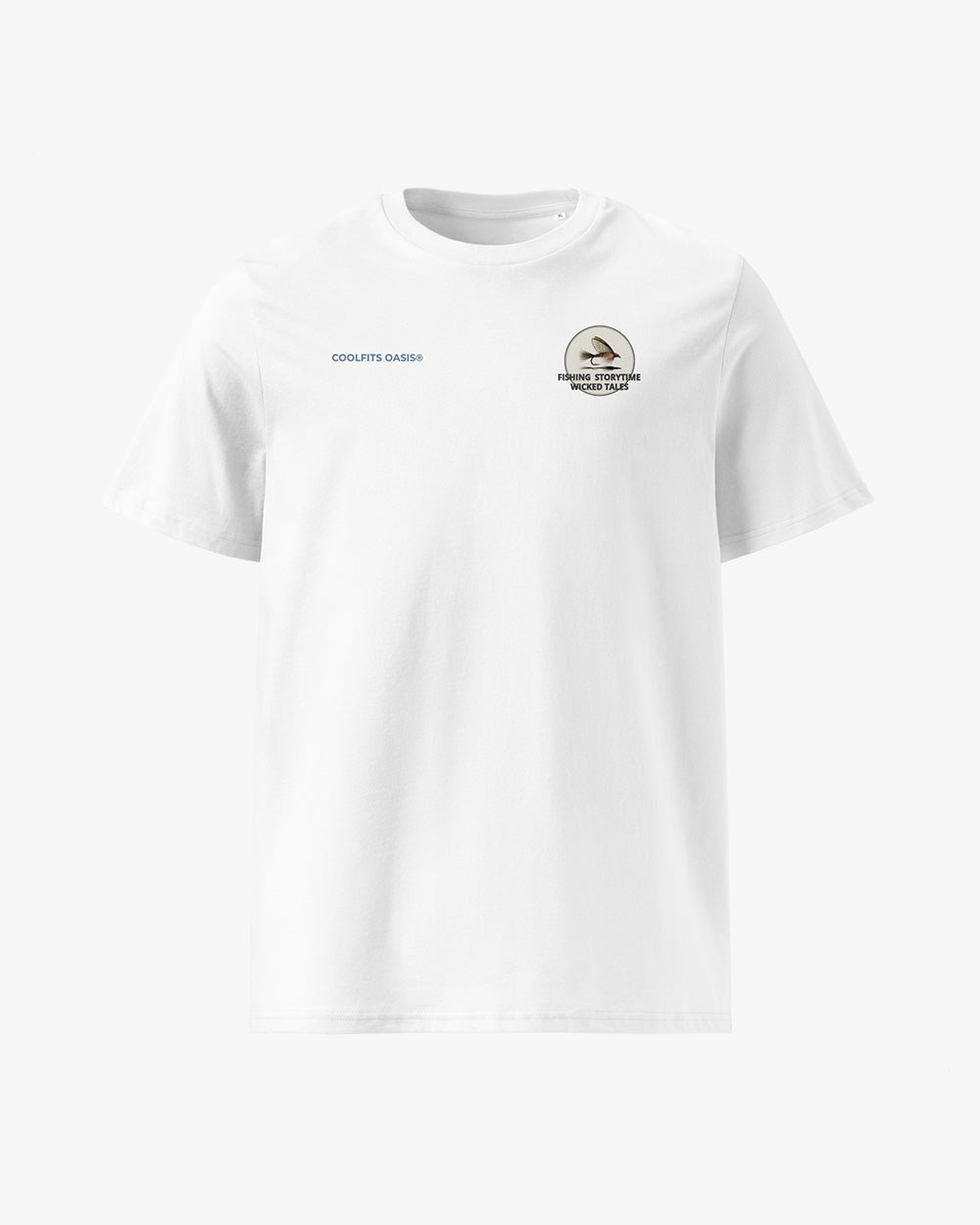 FISHING TALES - Unisex organic cotton t-shirt - white