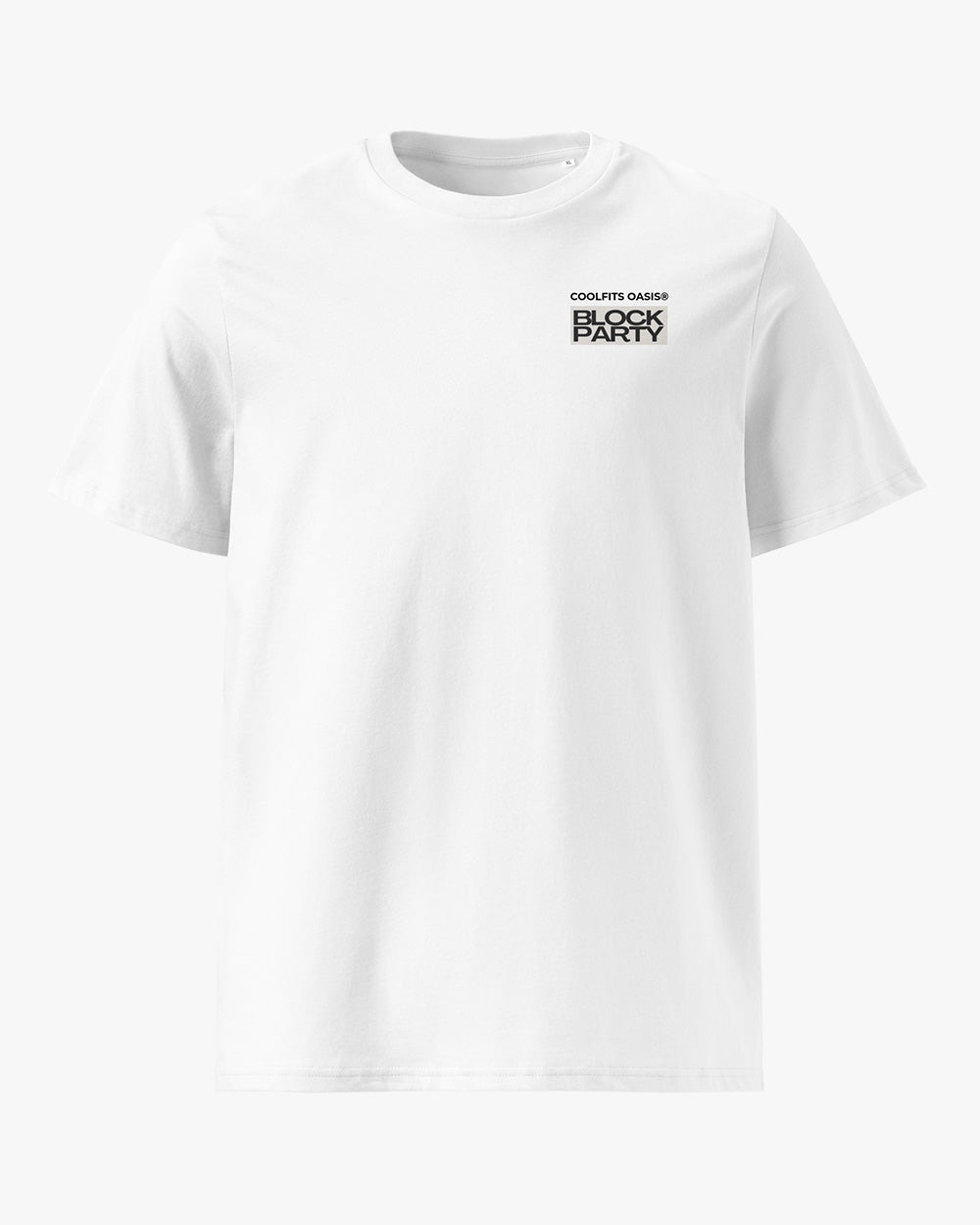 BLOCK PARTY - Unisex organic cotton t-shirt - white