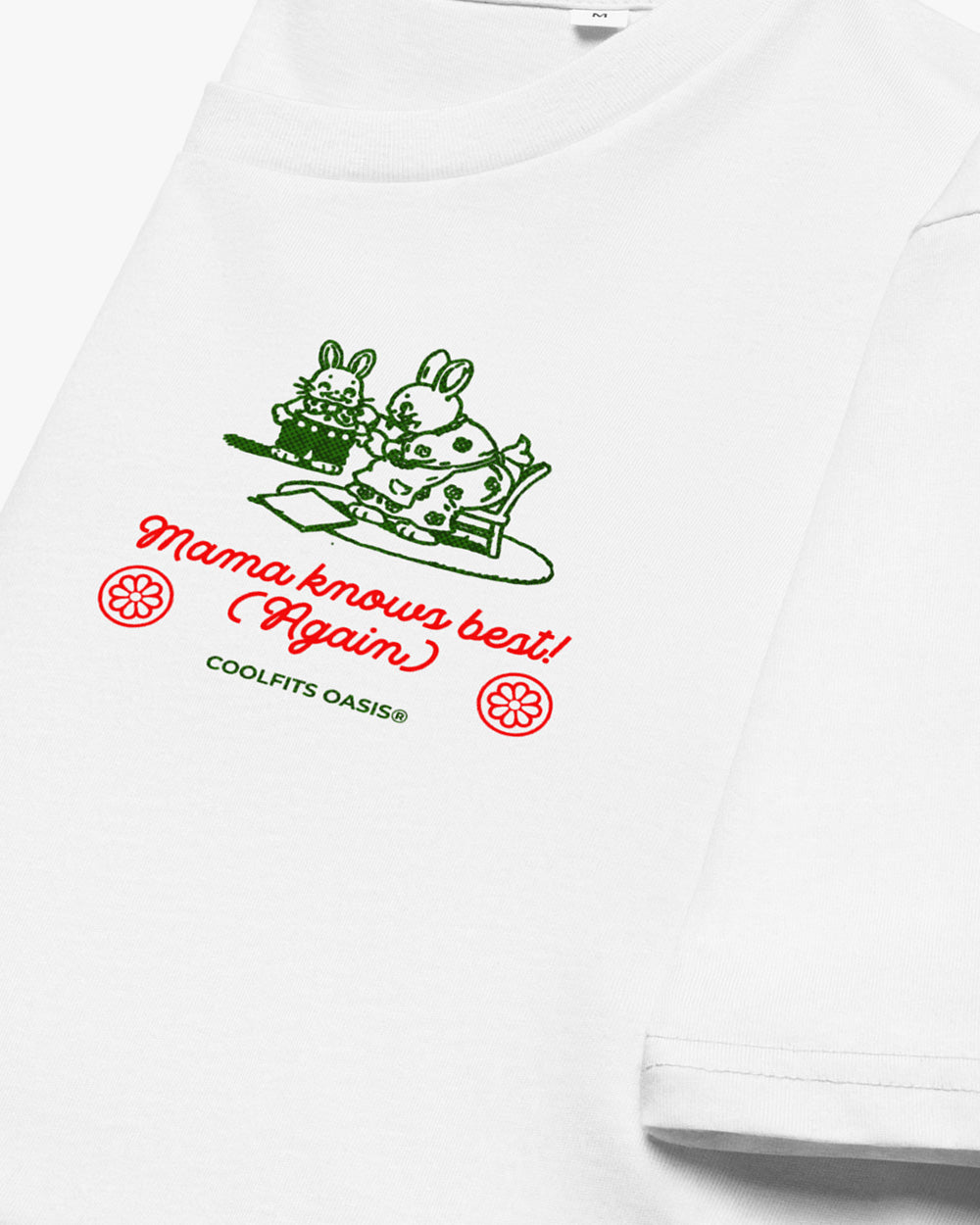 MAMA KNOWS BEST - Unisex organic cotton t-shirt - olive white