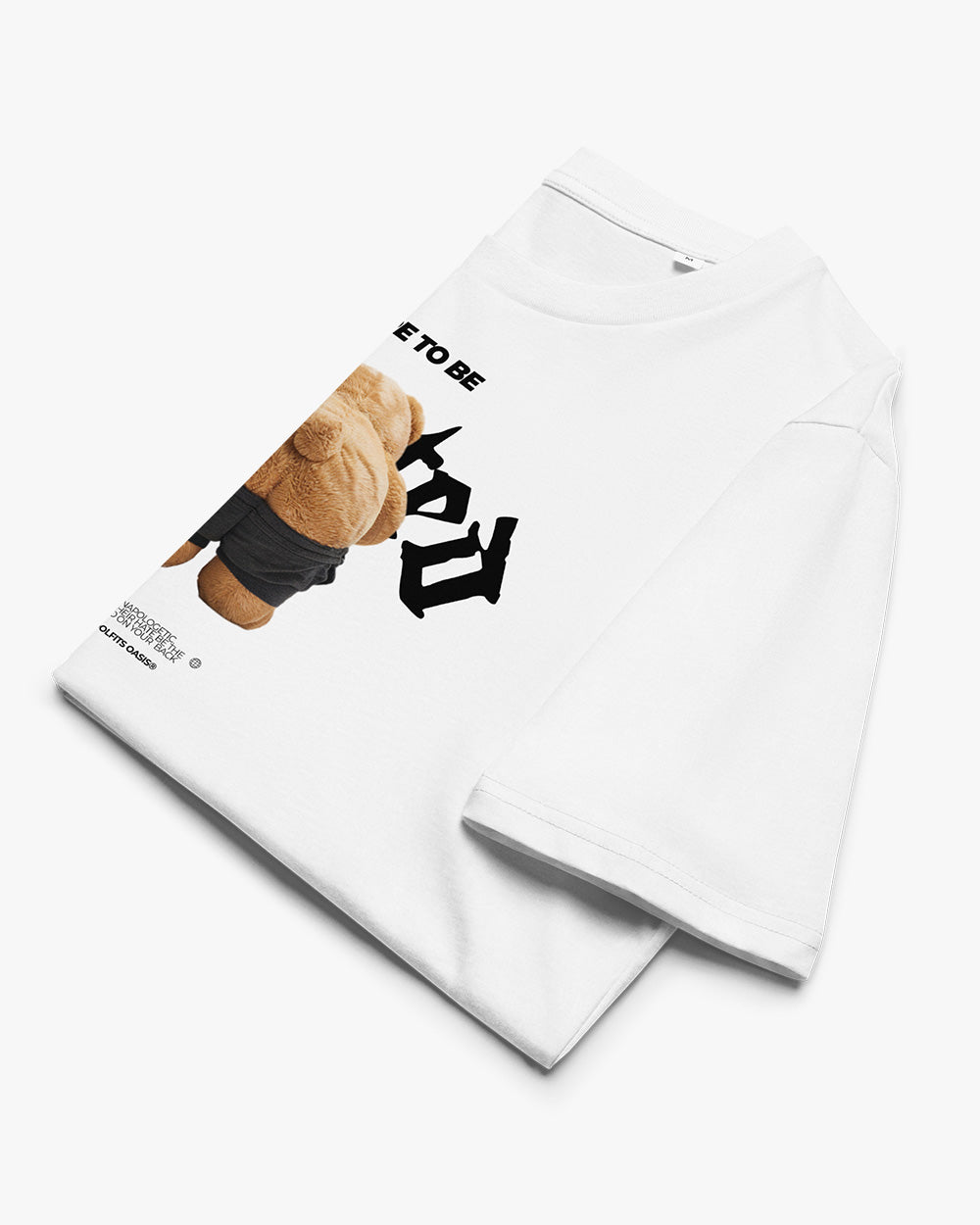 DARE TO BE HATED - teddy bear - Unisex organic cotton t-shirt - white