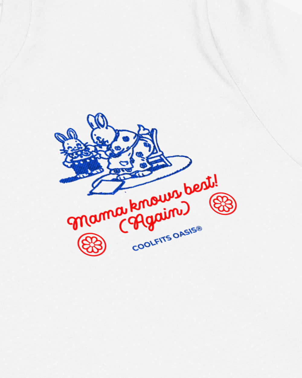 MAMA KNOWS BEST - Unisex organic cotton t-shirt - royal white