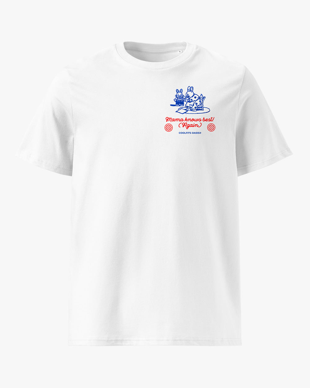 MAMA KNOWS BEST - Unisex organic cotton t-shirt - royal white