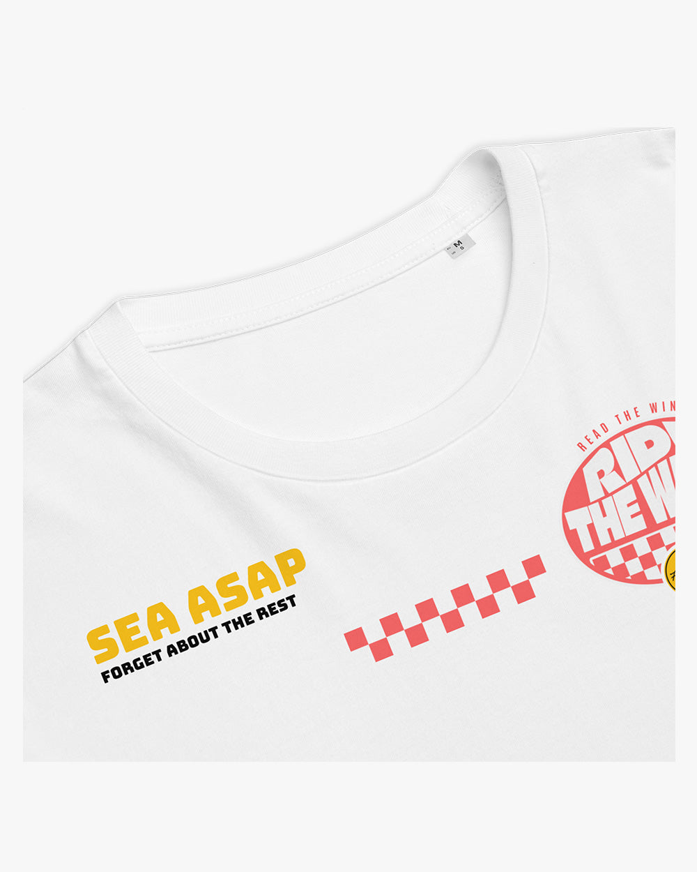 RIDE THE WAVE - Unisex organic cotton t-shirt -  white