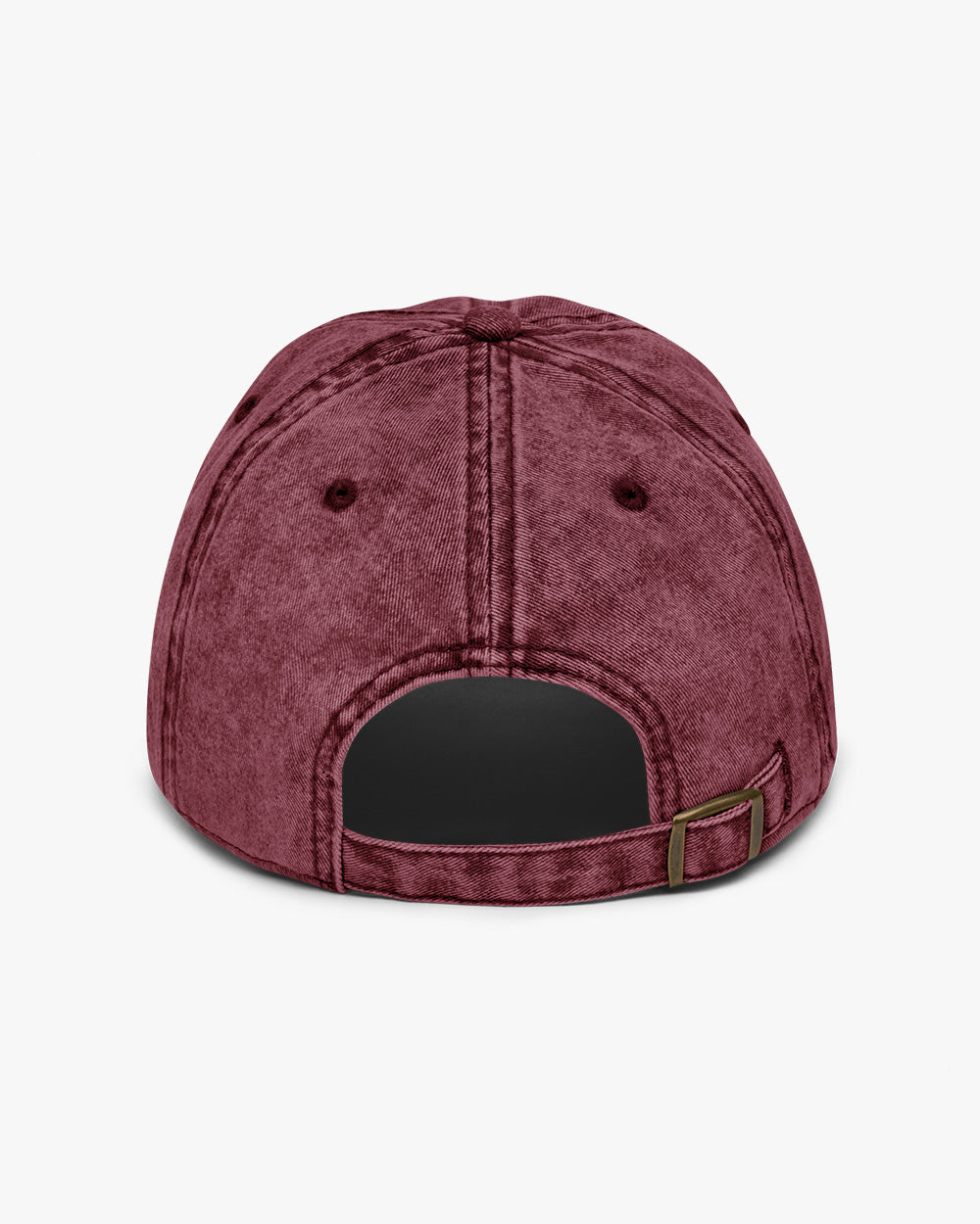 THREE ADVENTURE BEARS -Embroidered  Vintage Cotton Twill Cap Burgundy