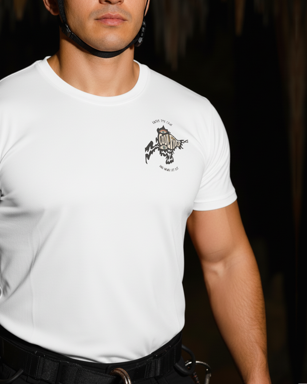 ENTER THE CAVE - Unisex organic cotton t-shirt - white